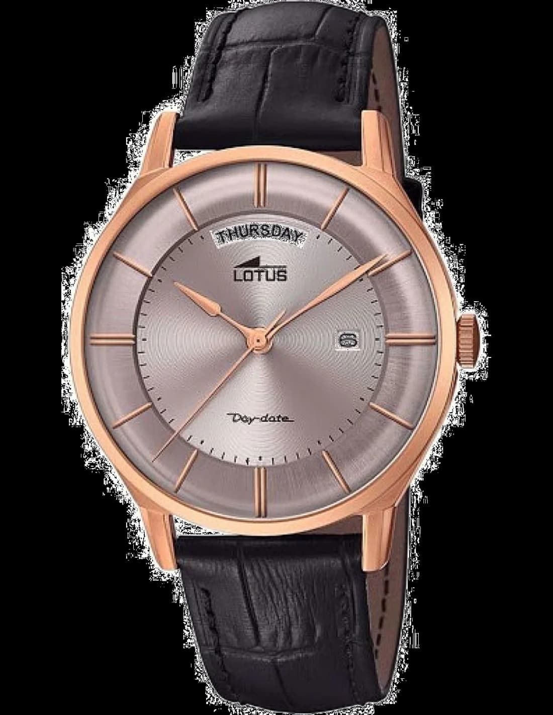 Garde-temps Lotus L18422/1 pour homme, cadran gris, bracelet cuir