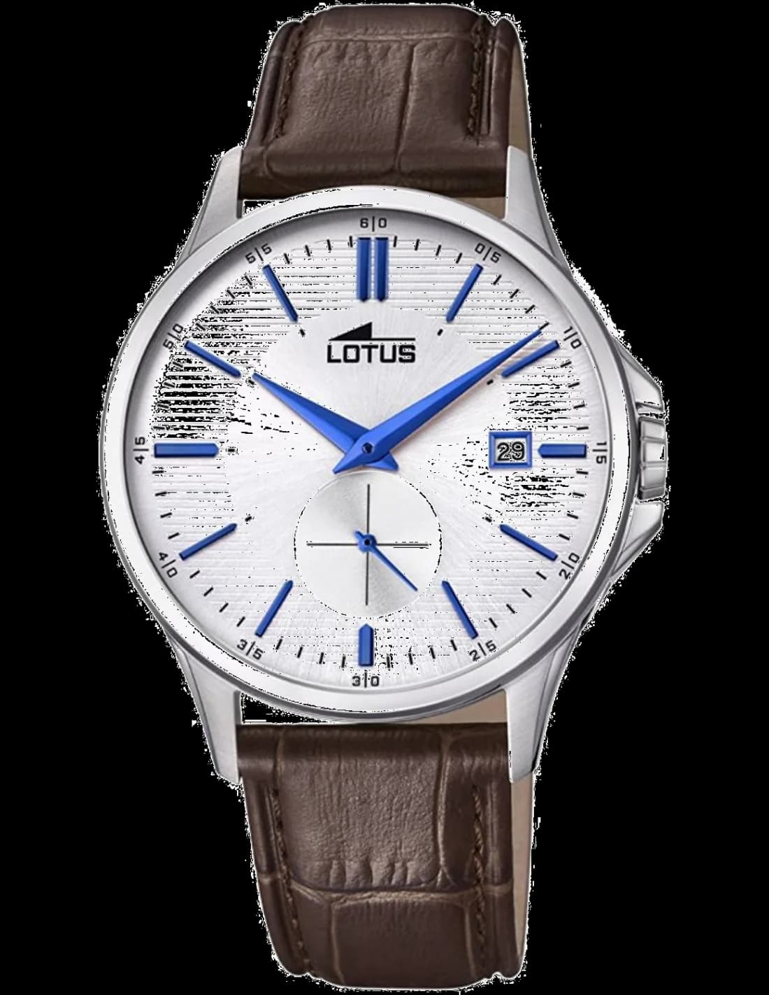 Garde-temps Lotus L18424/1 pour homme, sur bracelet cuir et cadran argent