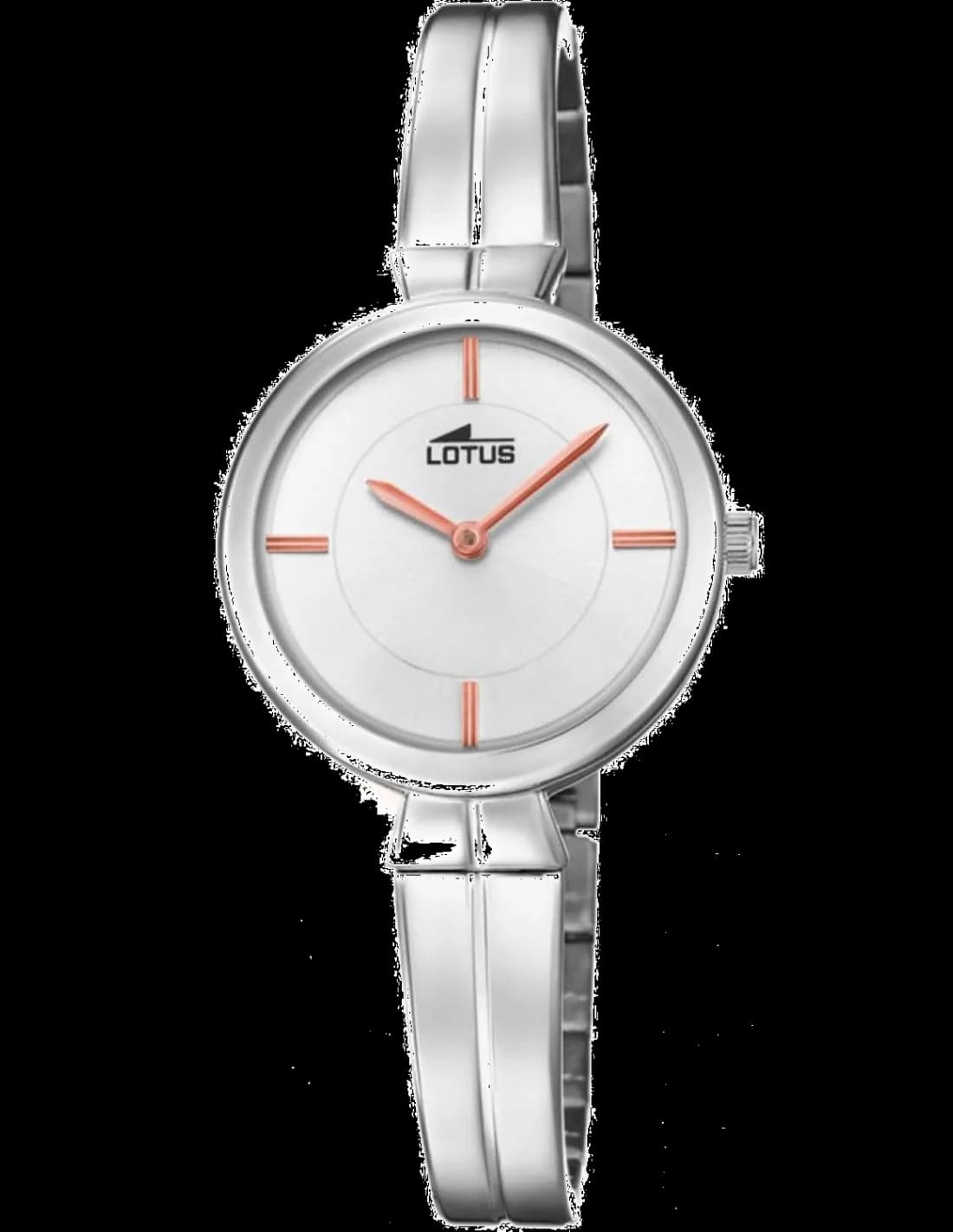 Garde-temps Lotus L18439/1 pour femme, cadran blanc, bracelet acier