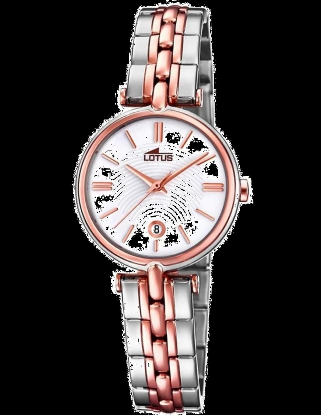 Garde-temps Lotus L18457/2 pour femme, cadran blanc, bracelet acier