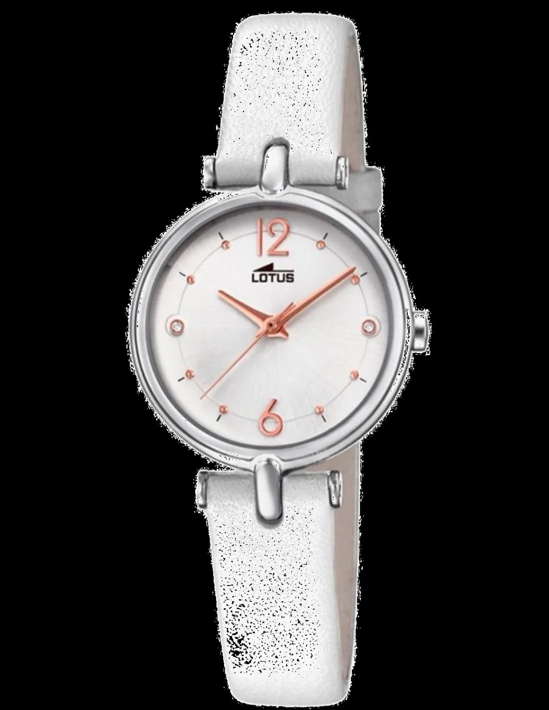Garde-temps Lotus L18458/1 pour femme, au cadran blanc et bracelet cuir