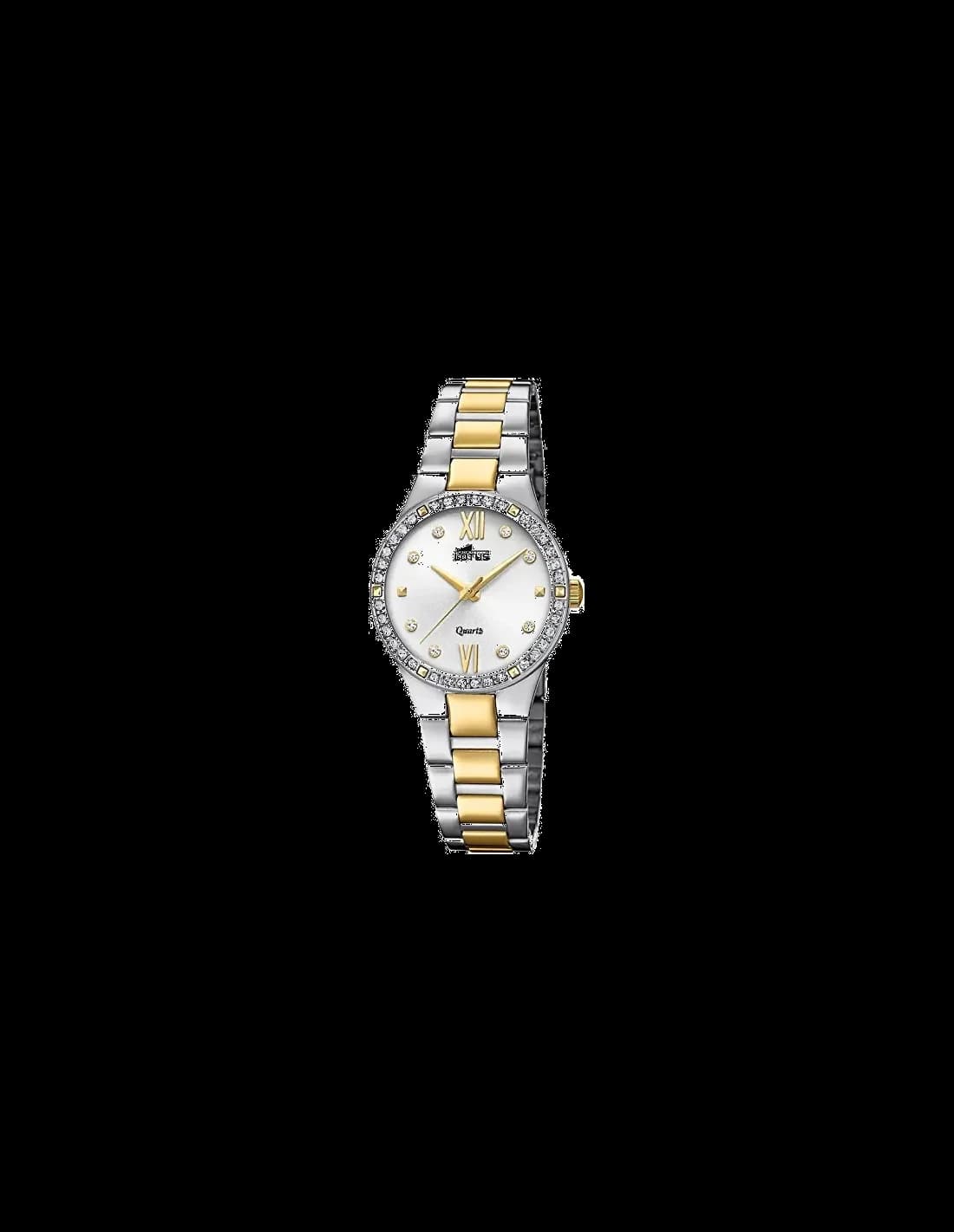 Garde-temps Lotus L18461/1 pour femme, cadran blanc bracelet acier inoxydable lotus