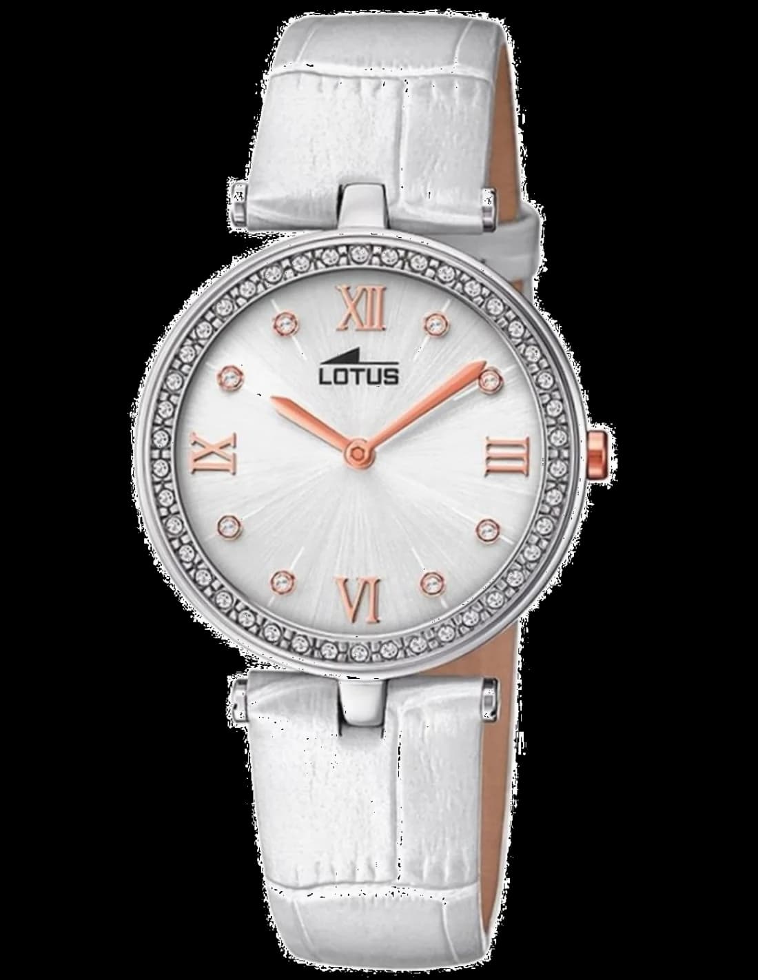 Garde-temps Lotus L18462/1 pour femme, au cadran blanc avec bracelet cuir