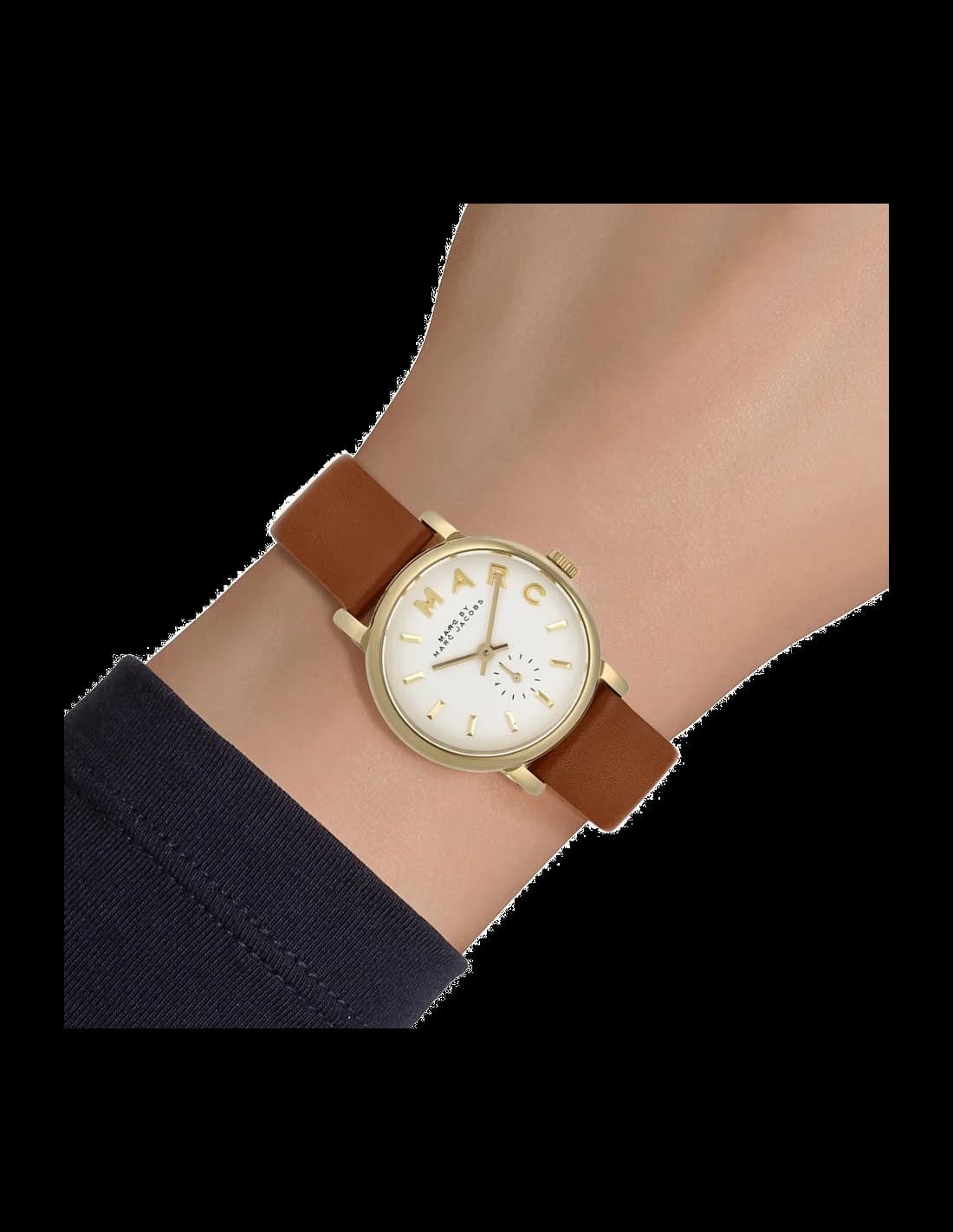 Zoom sur le cadran blanc du Marc Jacobs MBM1317
