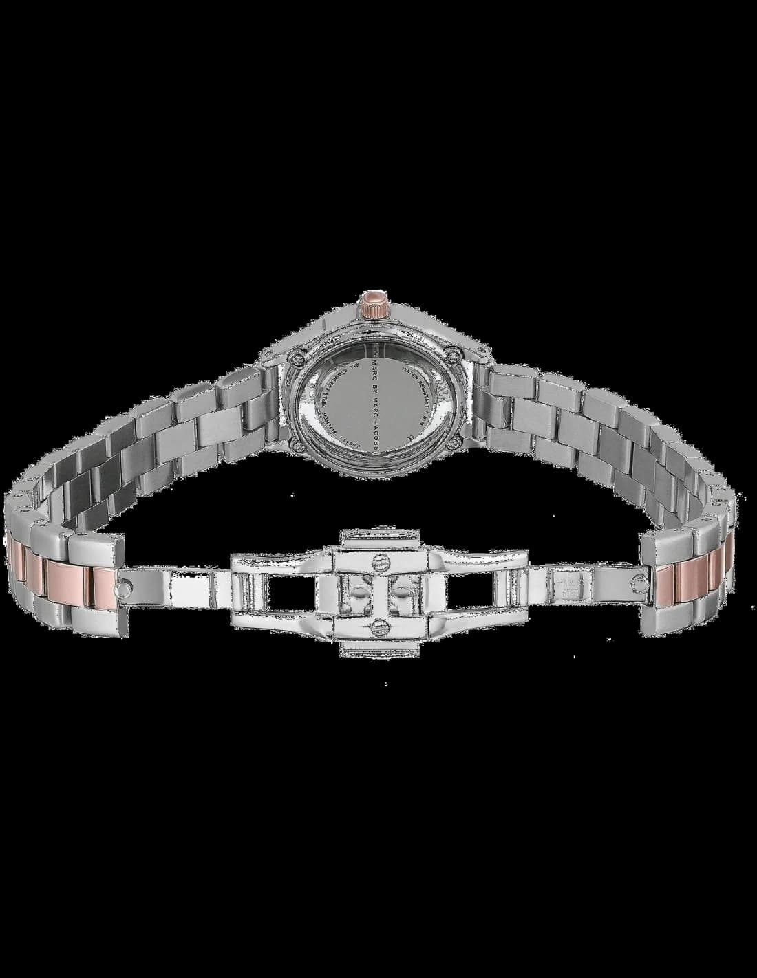 Zoom sur le cadran argent du Marc Jacobs MBM3418