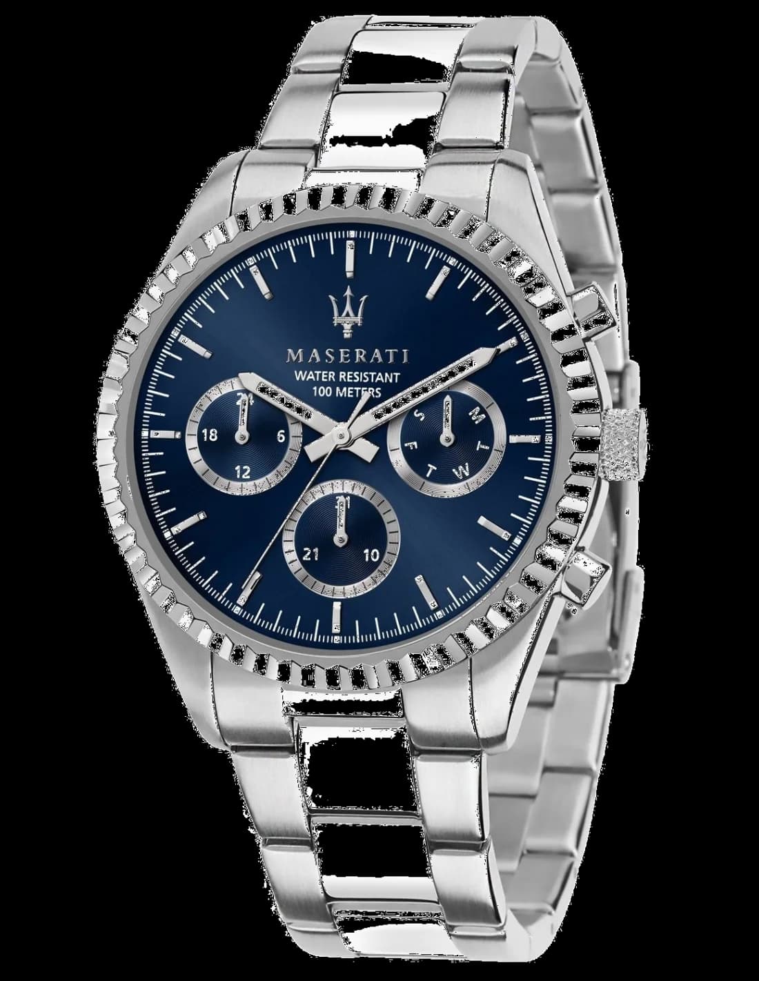 Garde-temps Maserati R8853100022 pour homme, élégante bleue avec bracelet métallique
