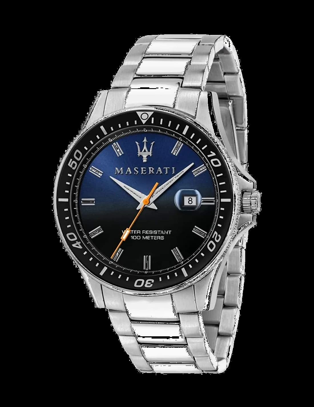 Garde-temps Maserati R8853140001 pour homme, cadran dégradé noir et bleu sur acier