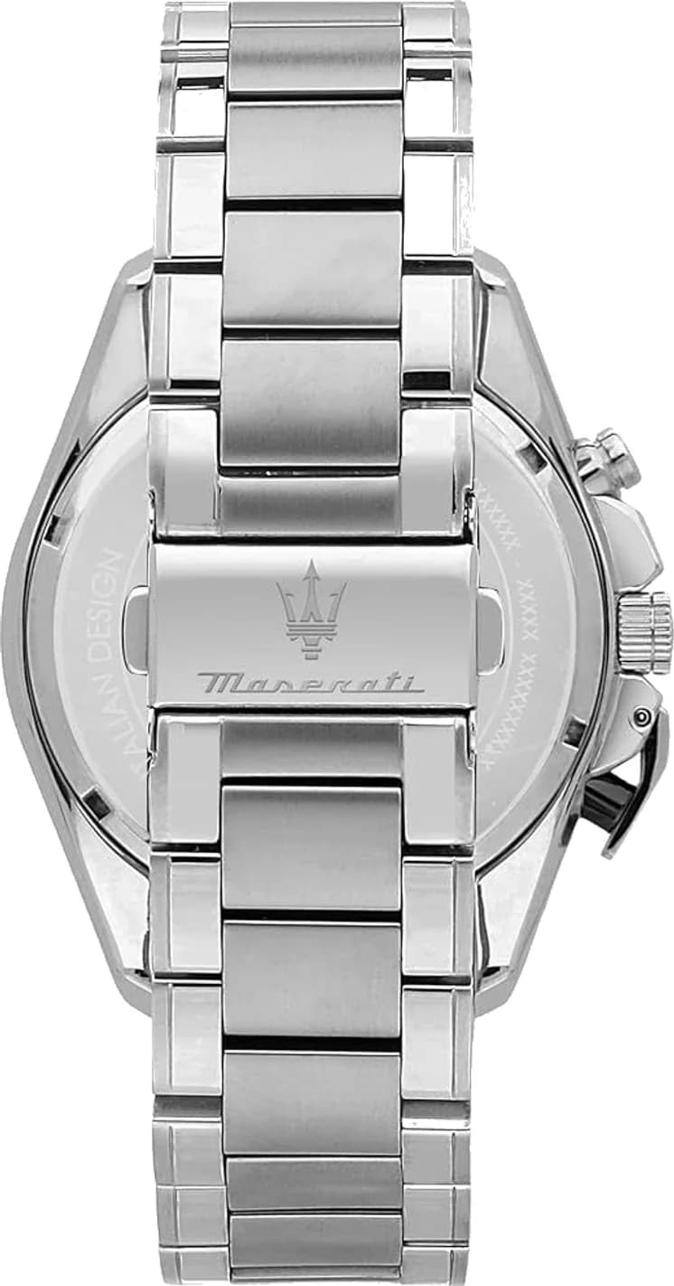 Zoom sur le cadran noir du Maserati R8873612047