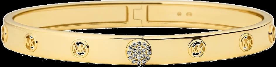 Garde-temps Michael Kors MKC1548AN710 pour femme, bracelet argent plaqué or cristaux