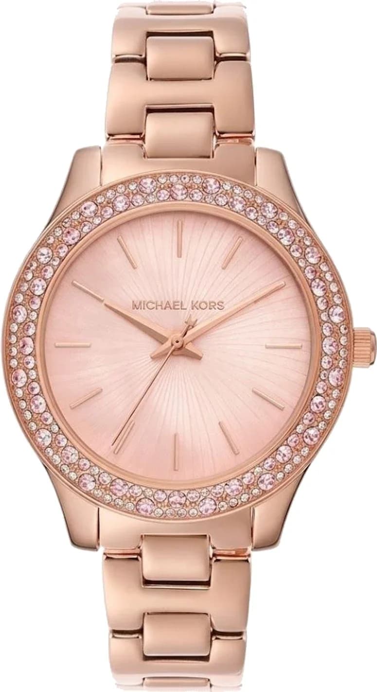 Garde-temps Michael Kors MK1068 pour femme, cadran or rose, bracelet acier ton sur ton