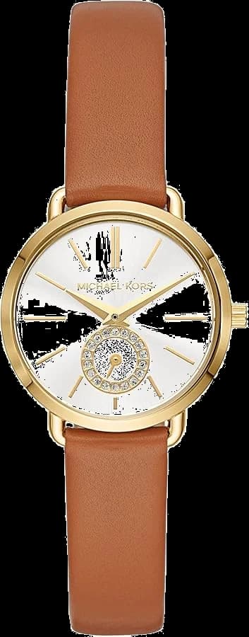 Montre Femme Michael Kors MK2734 - Cadran Doré, Bracelet Cuir Marron