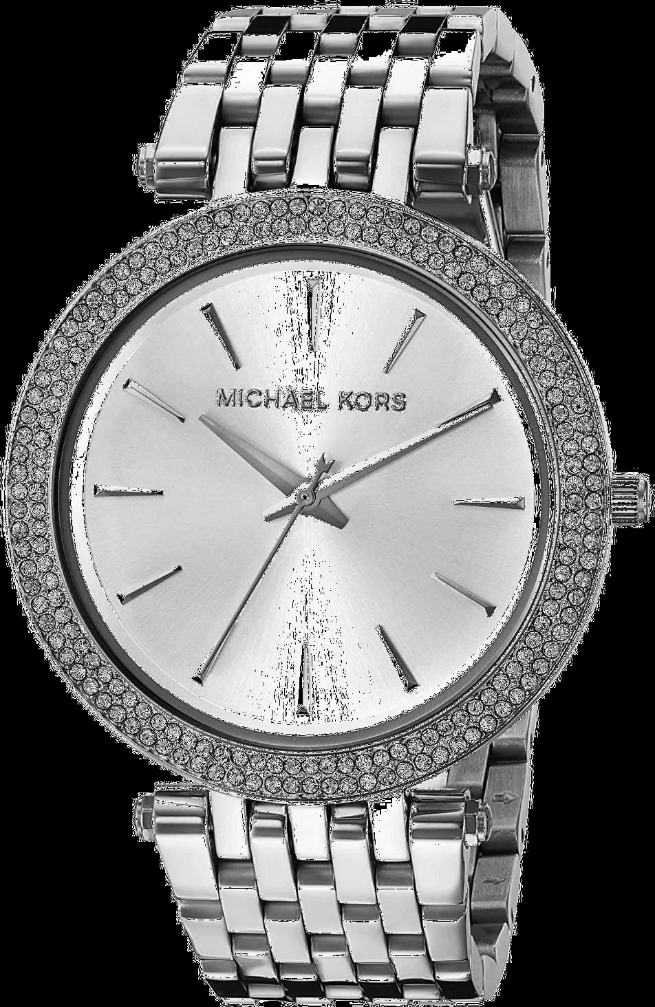 Garde-temps Michael Kors MK3429 pour femme, cadran argent sur bracelet acier argenté