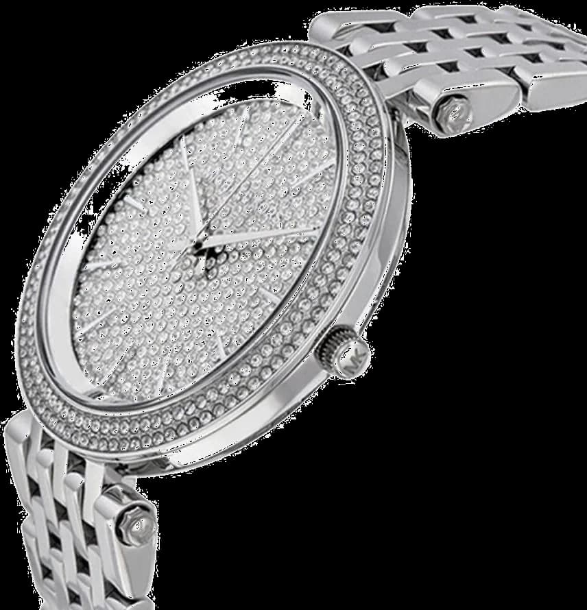 Zoom sur le cadran argent du Michael Kors MK3437