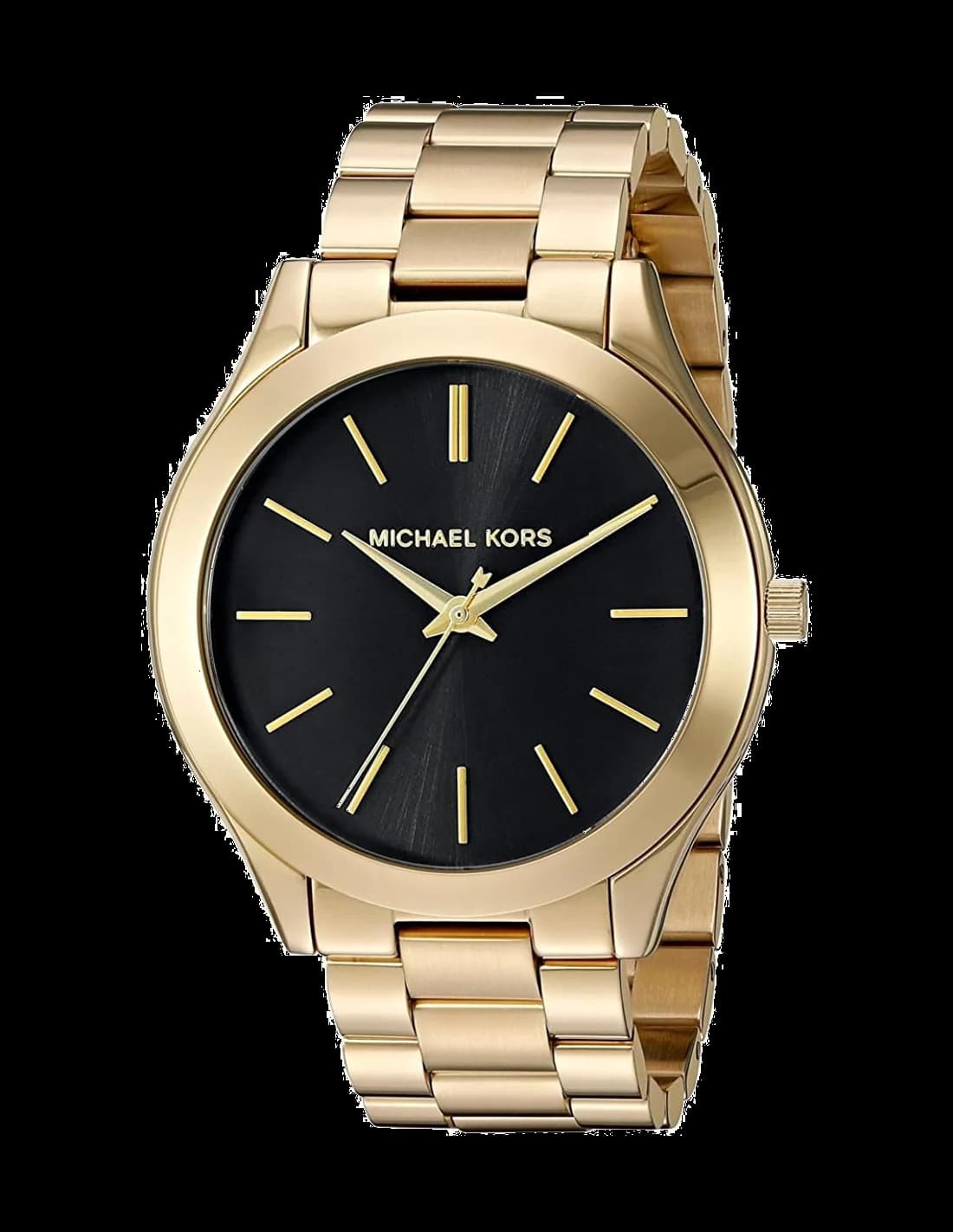 Garde-temps Michael Kors MK3478 pour femme, au cadran noir et finition dorée