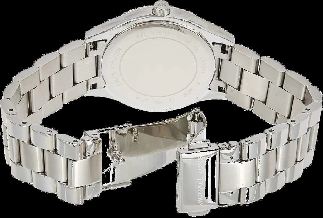Zoom sur le cadran argent du Michael Kors MK3514