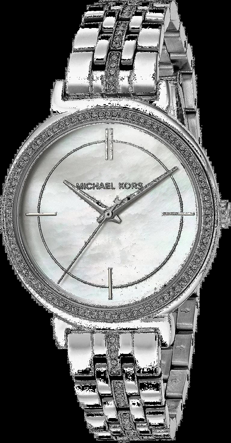 Garde-temps Michael Kors MK3641 pour femme, cadran nacré et bracelet acier
