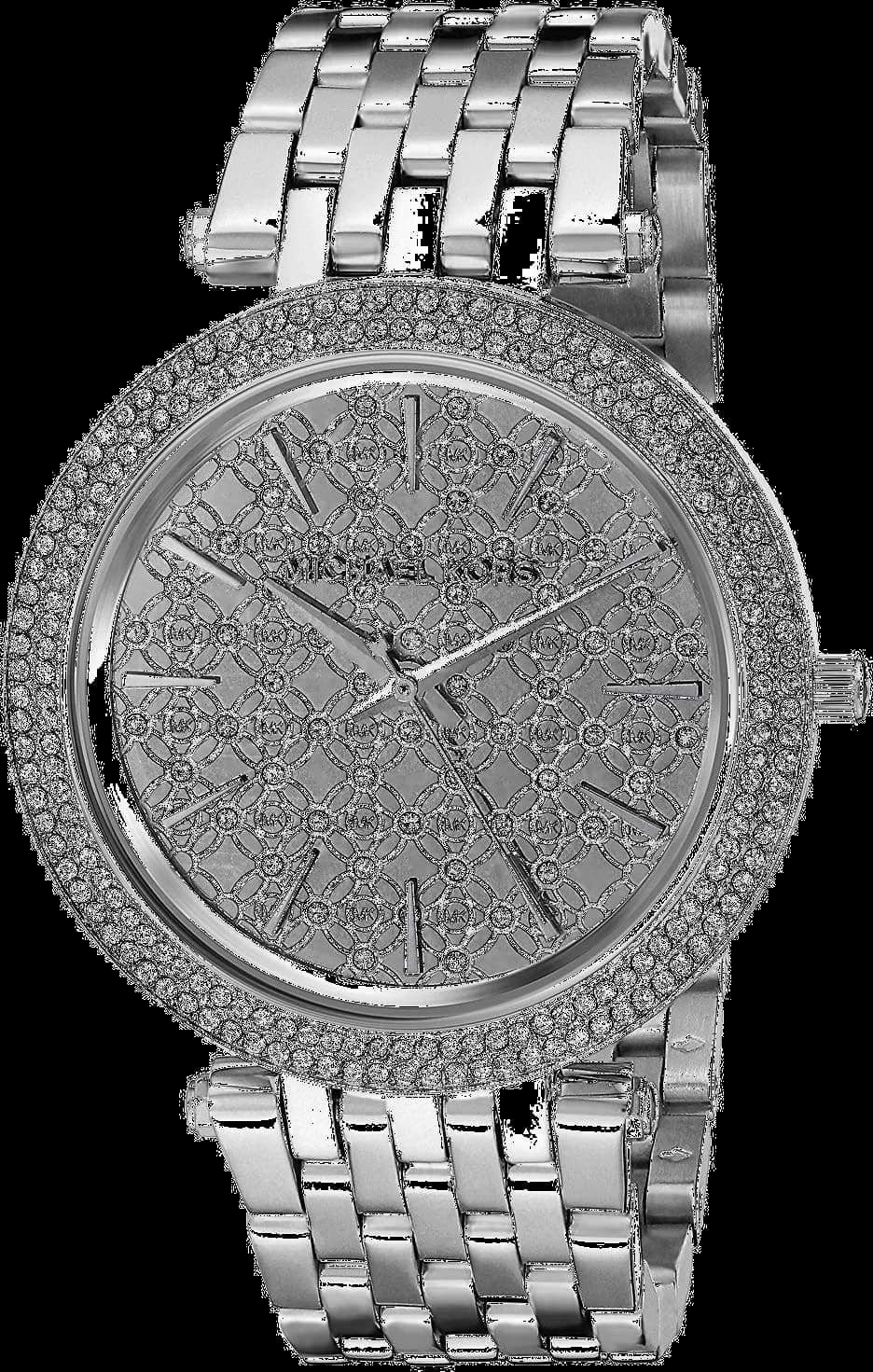 Garde-temps Michael Kors MK3779 pour femme, cadran argenté et bracelet acier