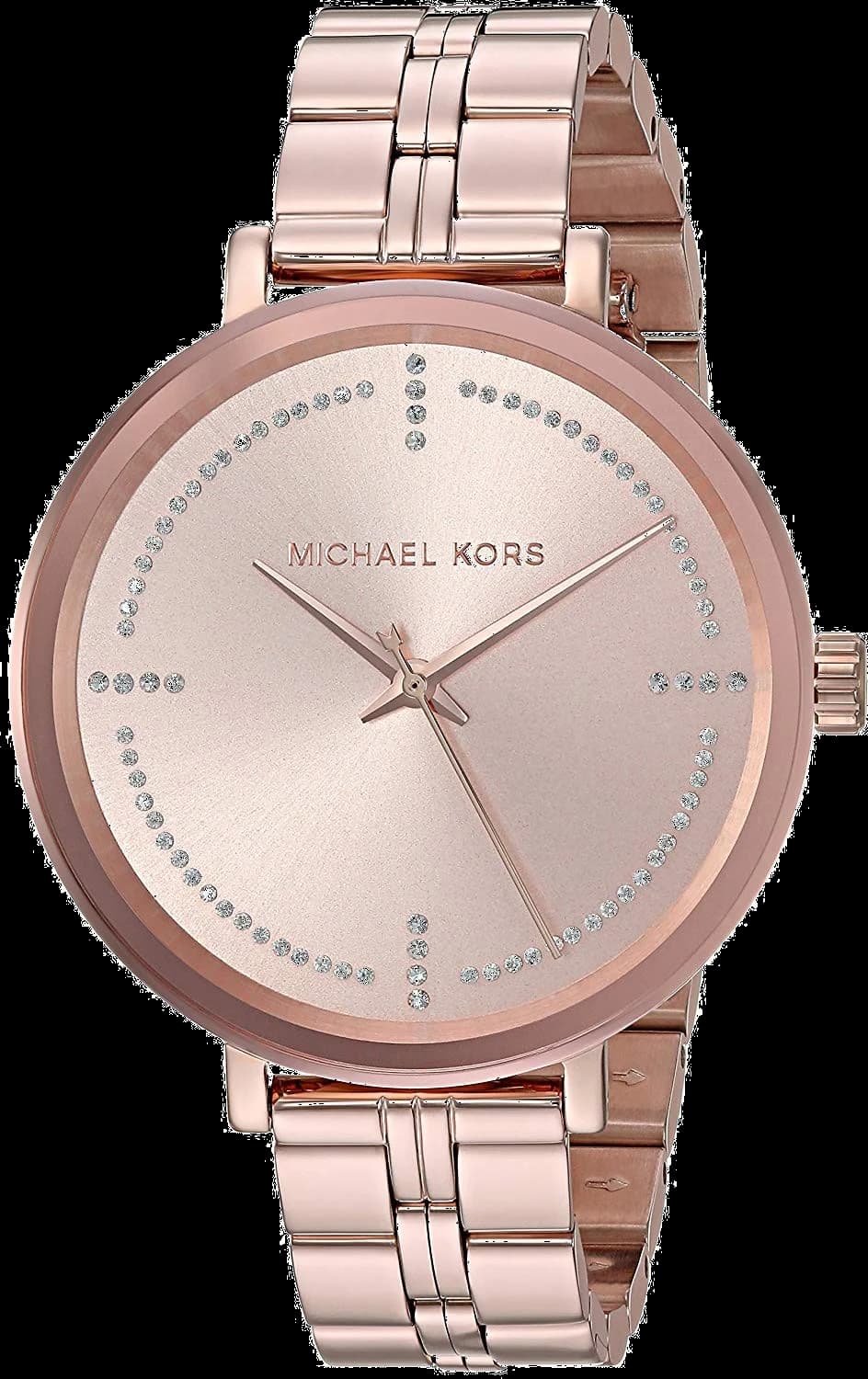 Garde-temps Michael Kors MK3793 pour femme, cadran or rose avec bracelet acier