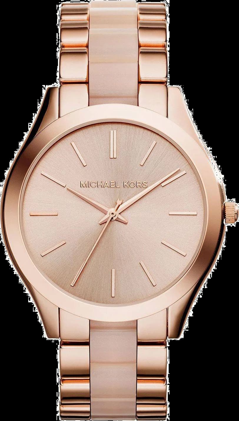 Garde-temps Michael Kors MK4294 pour femme, cadran or rose, bracelet acier inoxydable or rose
