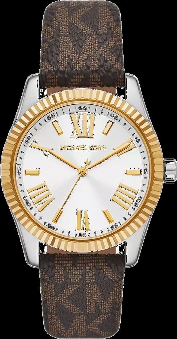 Garde-temps Michael Kors MK4745 pour femme, mère de nacre rose avec bracelet bicolore
