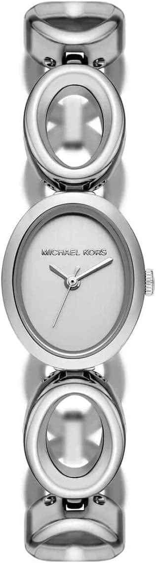 Garde-temps Michael Kors MK4958 pour femme, cadran argenté brillant et bracelet acier