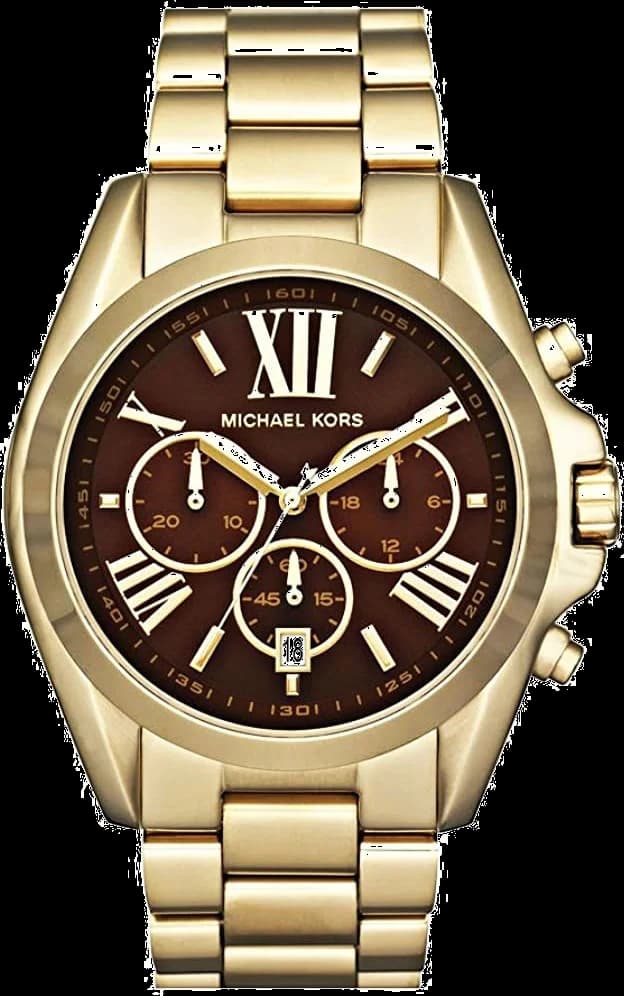 Garde-temps Michael Kors MK5502 pour femme, cadran marron et boîtier doré