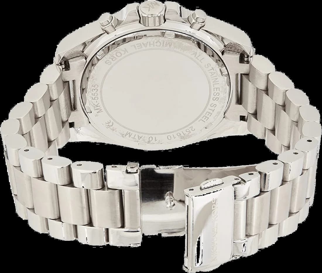 Zoom sur le cadran argent du Michael Kors MK5535