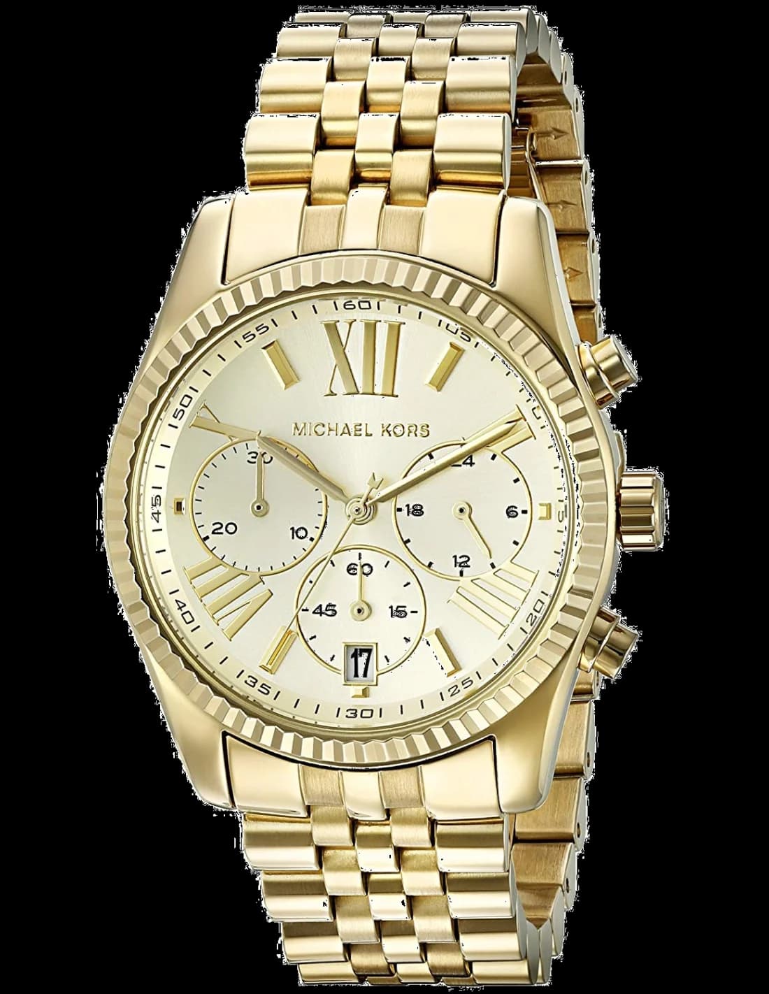 Garde-temps Michael Kors MK5556 pour femme, chronographe au cadran or