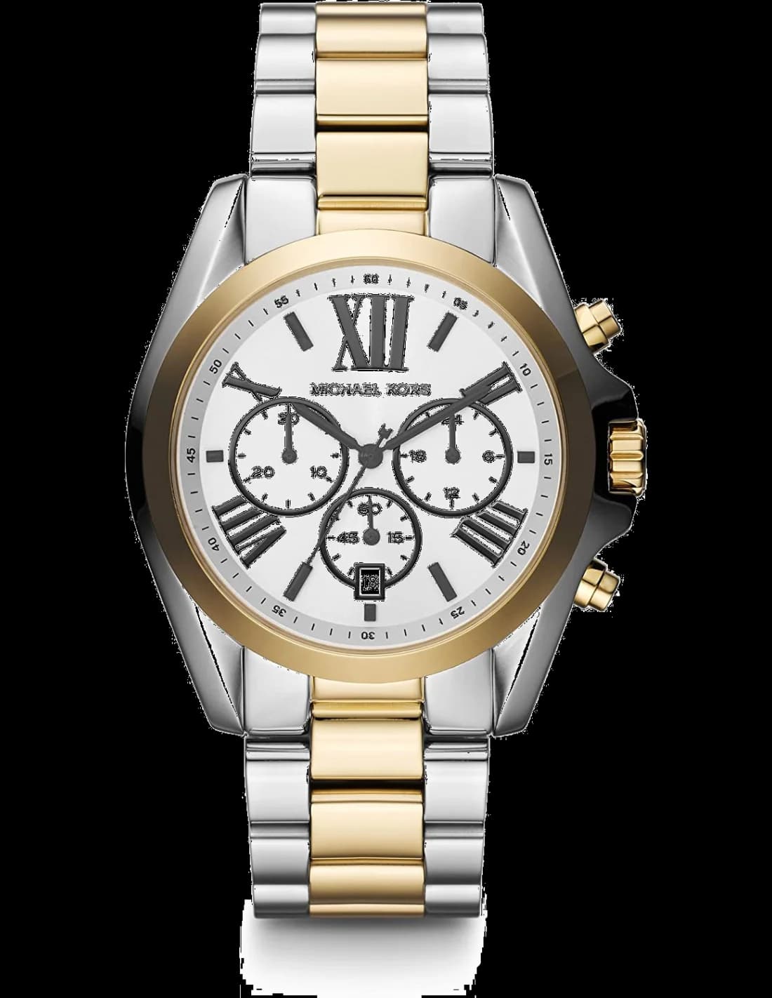 Garde-temps Michael Kors MK5855 pour femme, argenté bicolore, style bicolore argent et or distinct