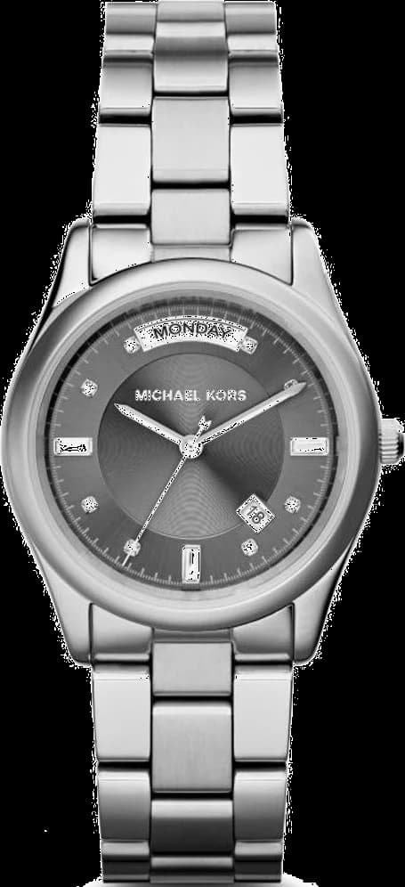 Garde-temps Michael Kors MK6051 pour femme, cadran gris et bracelet acier brossé