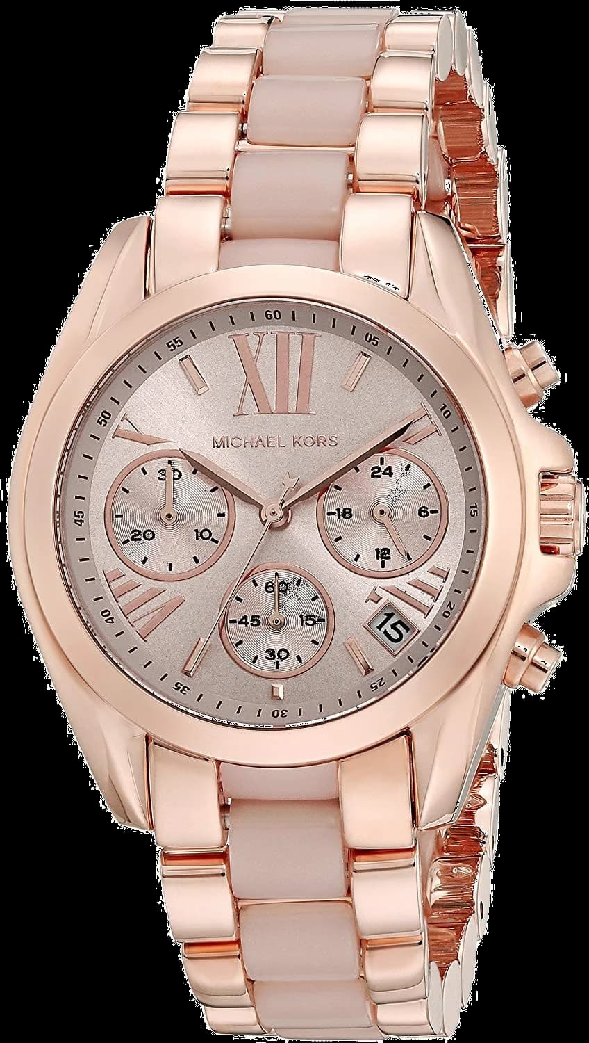 Garde-temps Michael Kors MK6066 pour femme, cadran or rose et acétate clair