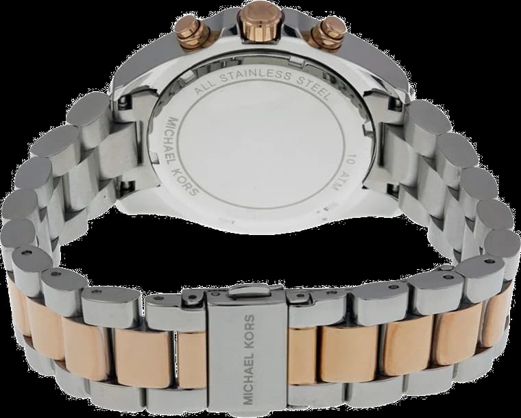 Zoom sur le cadran bleu du Michael Kors MK6074