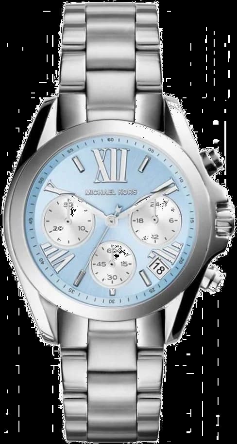 Garde-temps Michael Kors MK6098 pour femme, bleu pastel, bracelet acier bicolore