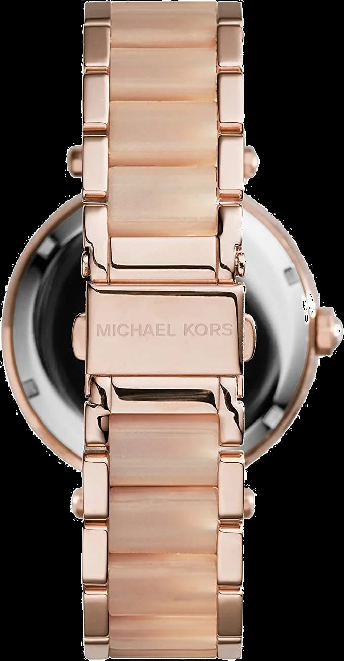 Zoom sur le cadran or rose du Michael Kors MK6176