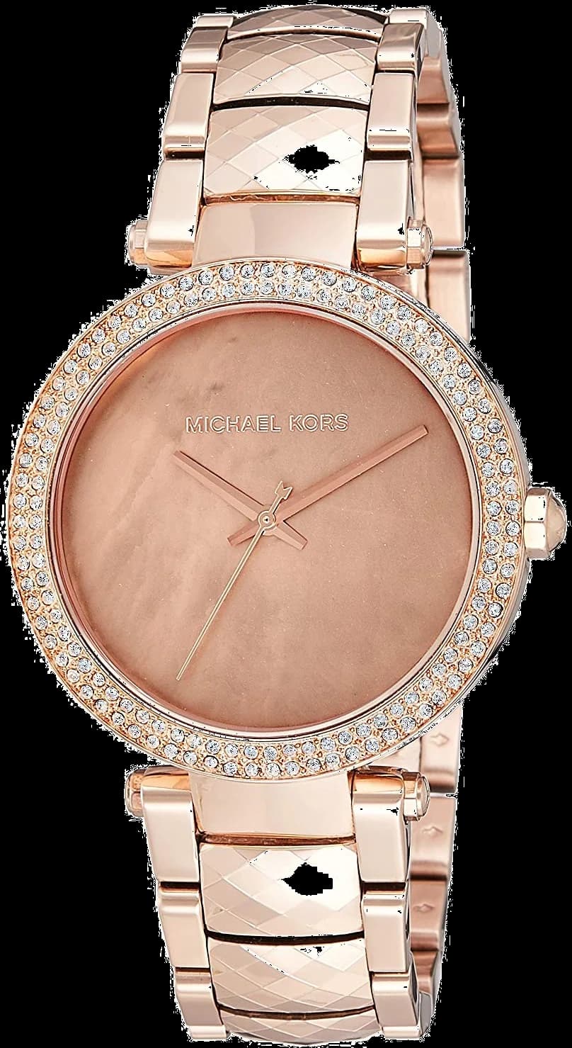 Garde-temps Michael Kors MK6426 pour femme, cadran or rose, bracelet acier
