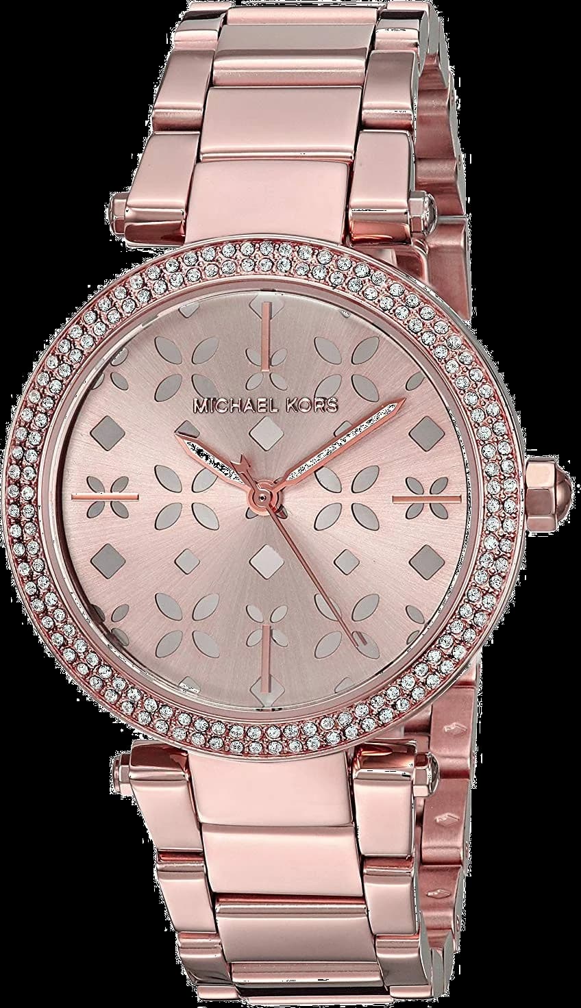 Garde-temps Michael Kors MK6470 pour femme, motifs floraux, cadran or rose