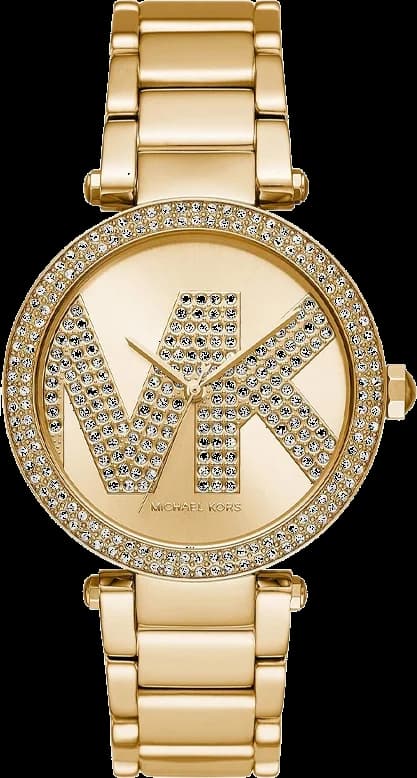 Garde-temps Michael Kors MK6659 pour femme, cadran or et détails dorés sur acier