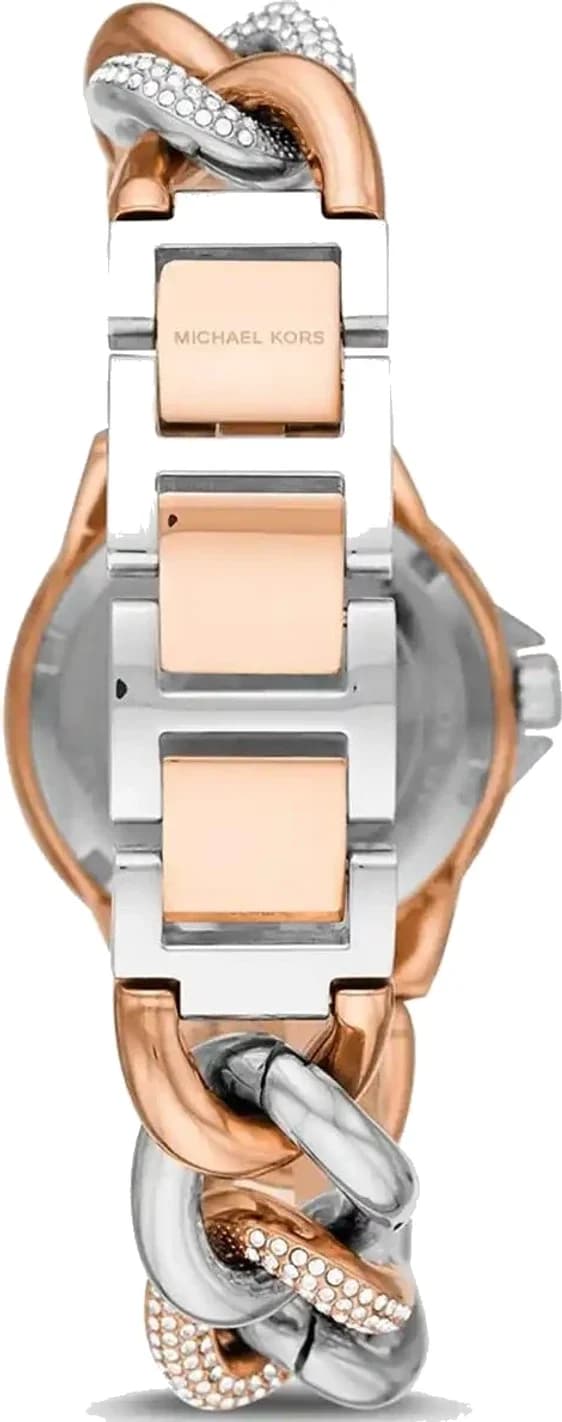 Zoom sur le cadran argent du Michael Kors MK6843