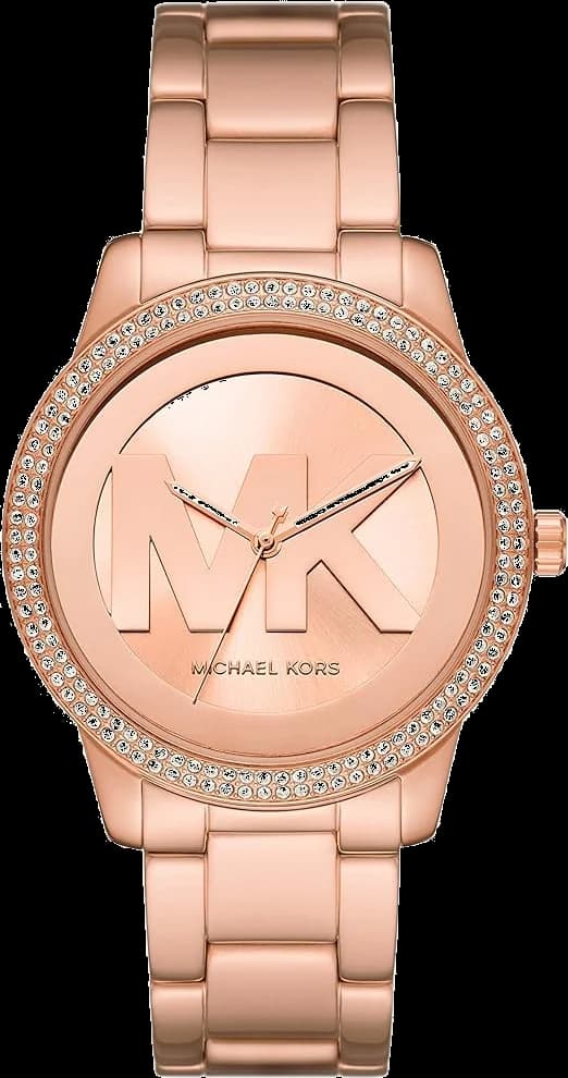 Garde-temps Michael Kors MK6880 pour femme, cadran or rose et bracelet acier