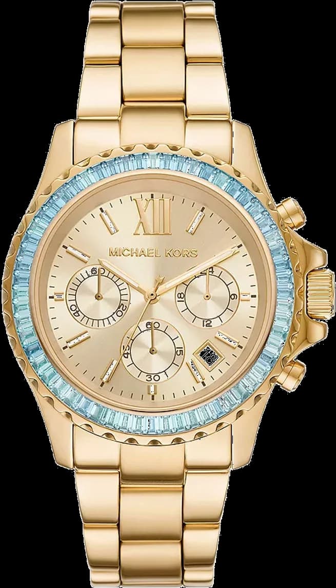Garde-temps Michael Kors MK7210 pour femme, cadran or, boîtier et bracelet acier doré jaune