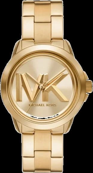Garde-temps Michael Kors MK7317 pour femme, cadran doré avec logo MK