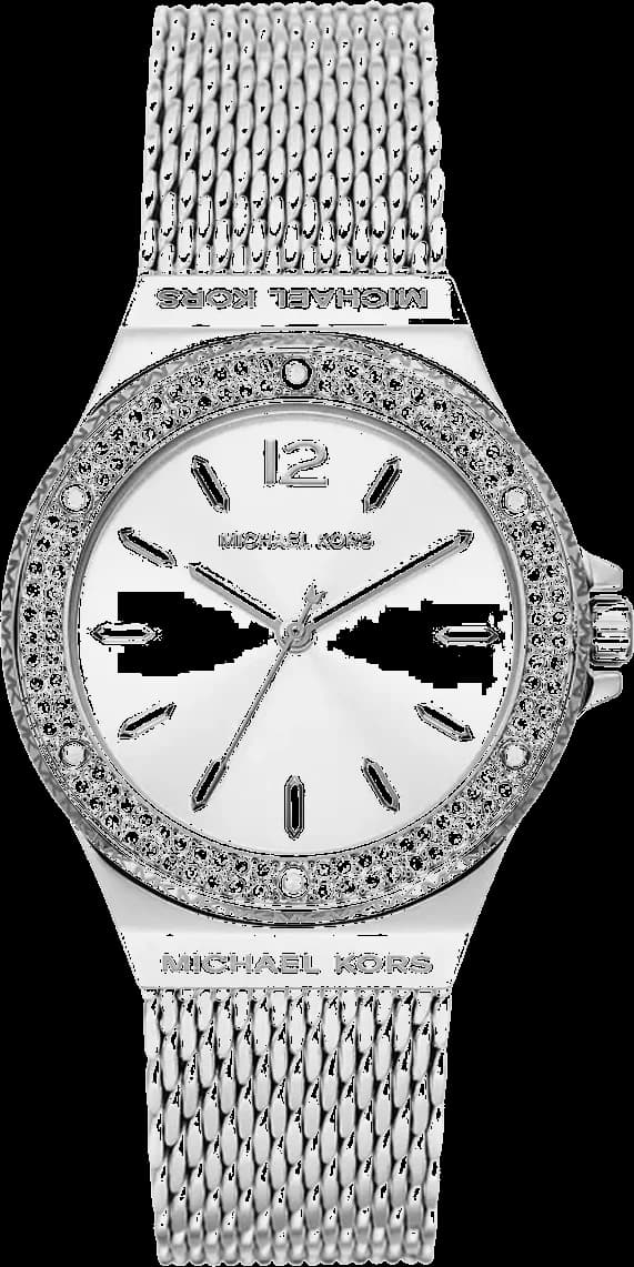 Garde-temps Michael Kors MK7337 pour femme, cadran argenté, bracelet maille milanaise