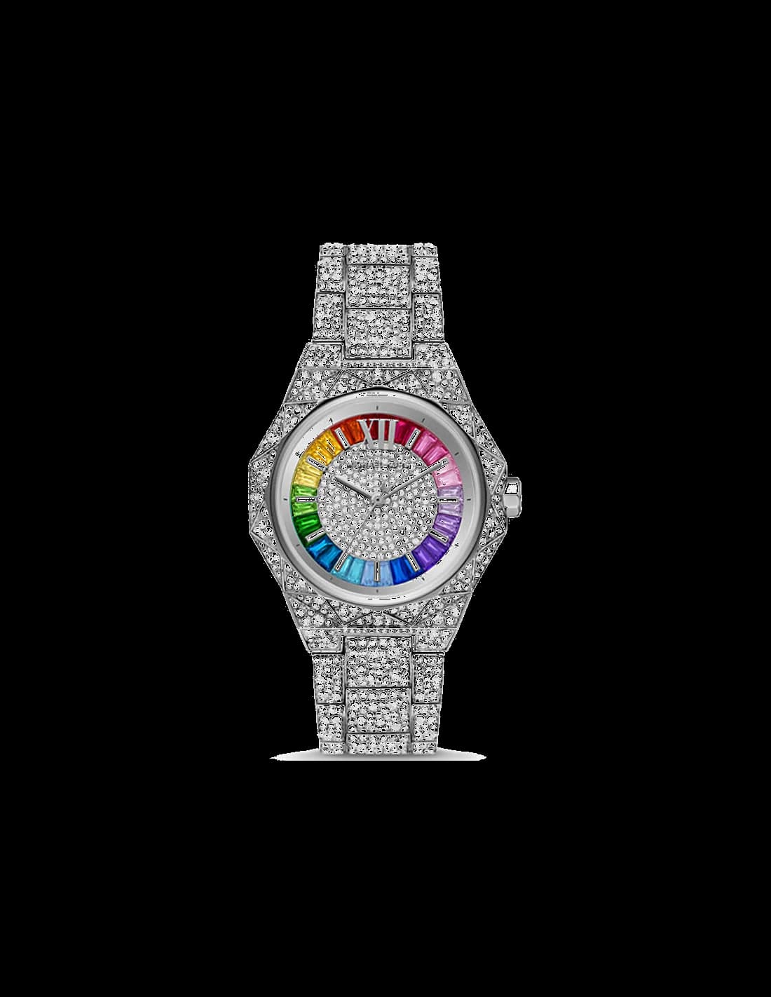 Garde-temps Michael Kors MK7365LE pour femme, cadran Rainbow Pavé multicolore, design festif