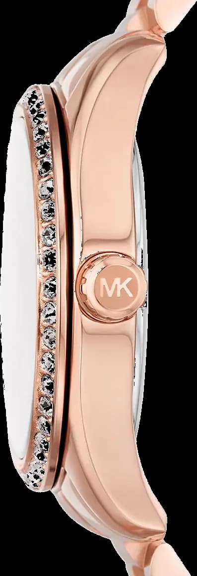 Zoom sur le cadran or rose du Michael Kors MK7444