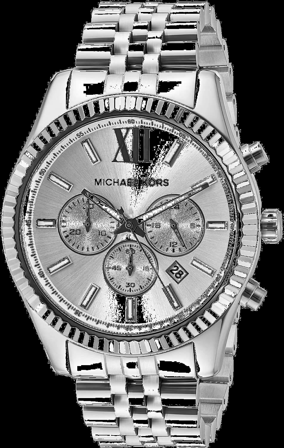 Montre Michael Kors MK8405 homme cadran argent bracelet acier