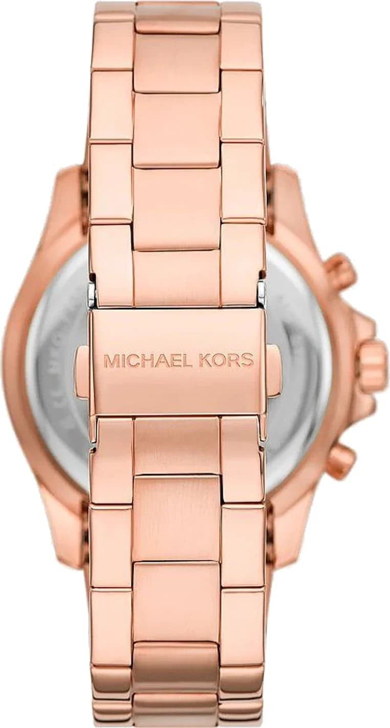 Zoom sur le cadran or rose du Michael Kors MKO1131