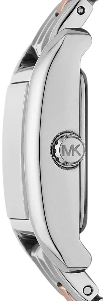 Zoom sur le cadran argent du Michael Kors MKO9015