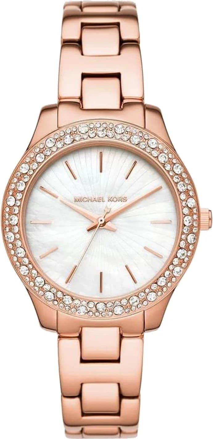 Garde-temps Michael Kors MK4557 pour femme, cadran nacré avec bracelet acier