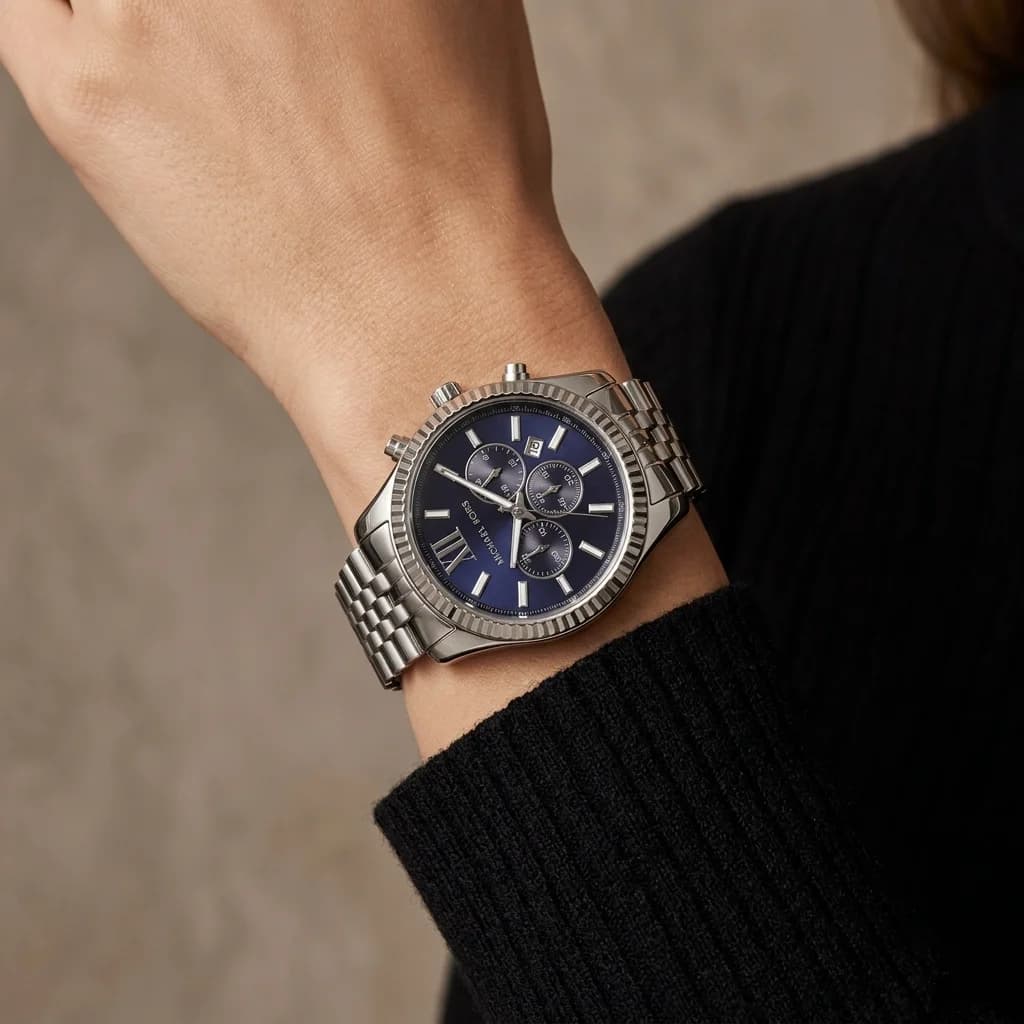 Détail du bracelet acier du Michael Kors MK8280