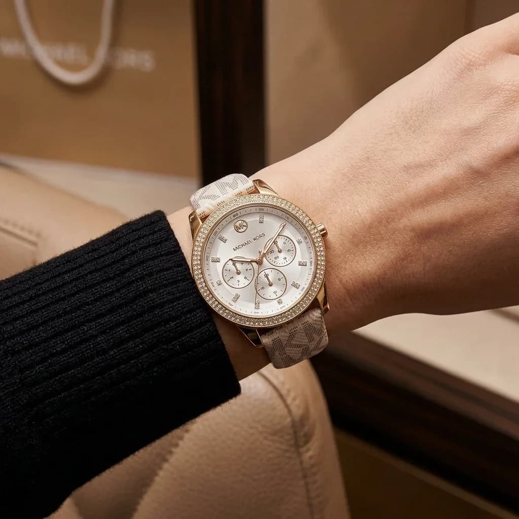 Montre Michael Kors MK6967 femme détail cadran blanc